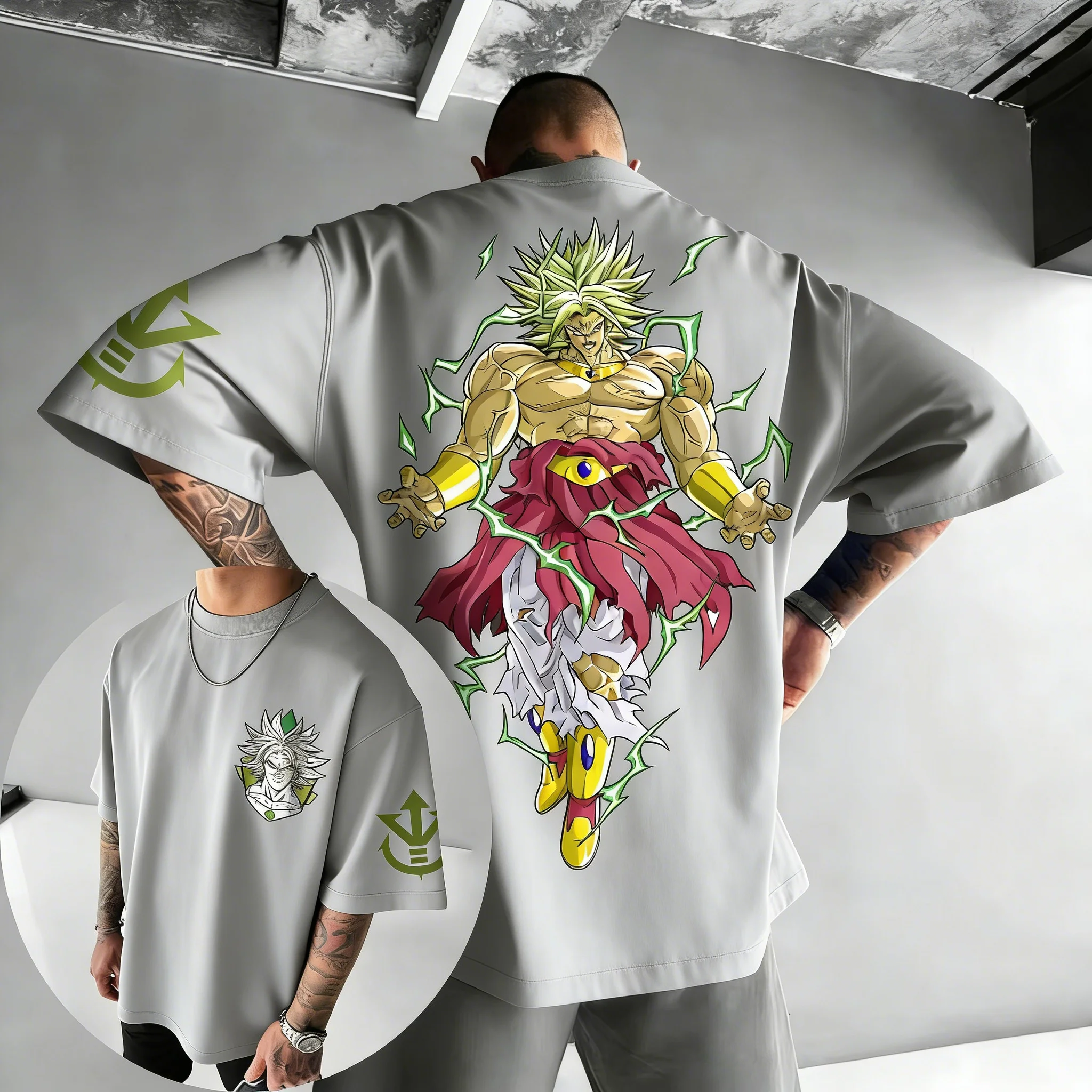 Dragon Ball Anime Cotton T-shirt 2026 New Summer Broli Creative Printed Men's and Women's Street Hip Hop Casual Short Sleeve Top