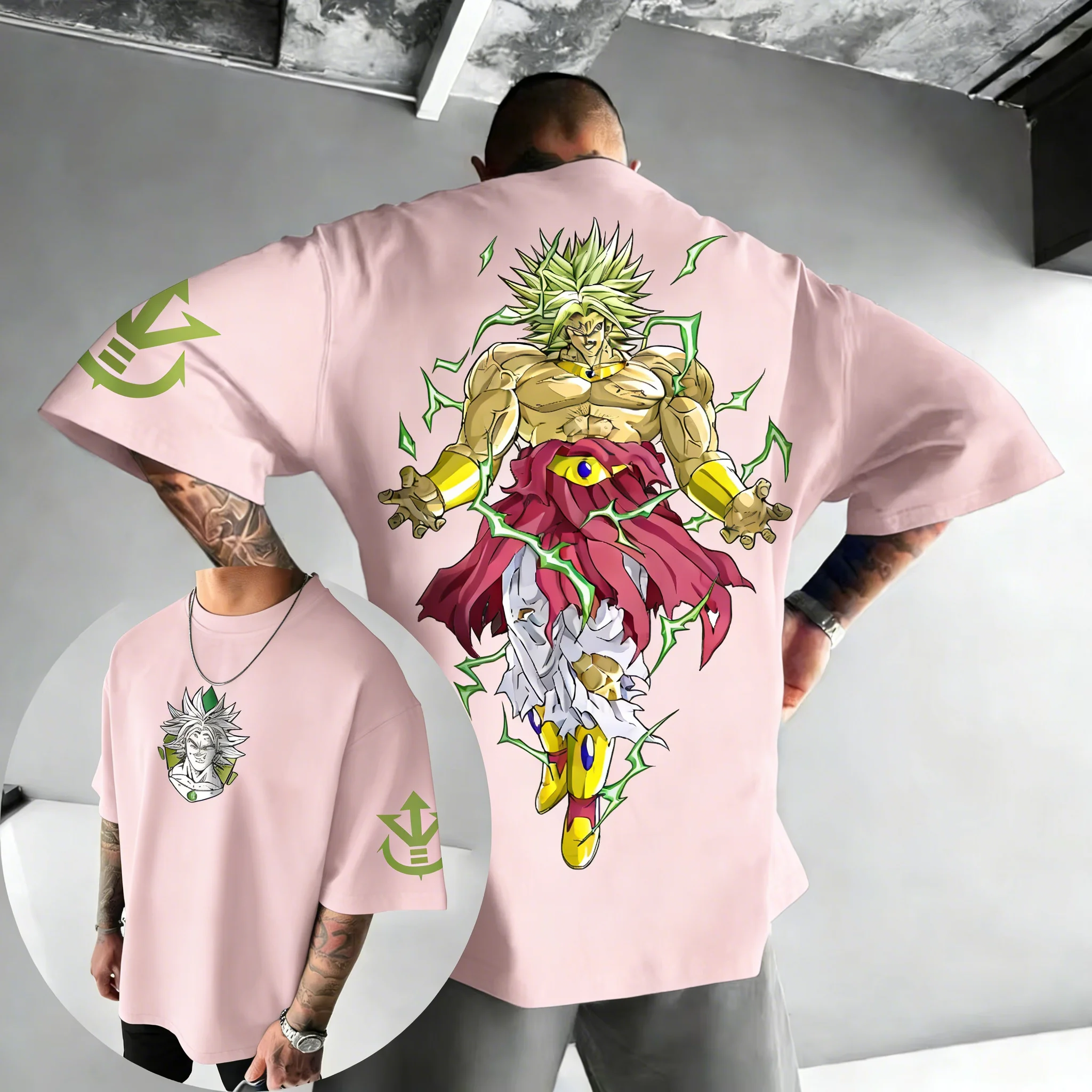Dragon Ball Anime Cotton T-shirt 2026 New Summer Broli Creative Printed Men's and Women's Street Hip Hop Casual Short Sleeve Top