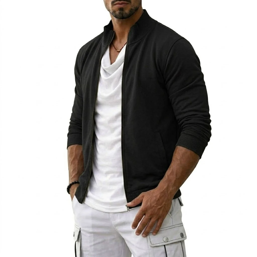 Outdoor Zip Up Sweatshirts Man Men's Hoodie Coats Gym Lightweight Long Sleeve Cardigan Autumn Work Jackets Luxury Clothes Man