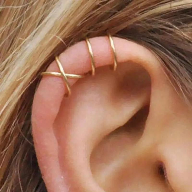 1 Set of Fake Piercings Fake Lip Piercing Fake Lip Ring Fake Nose Ring Hoop Fake Snake Bites Fake Eyebrow Piercing Clip Lip Ring
