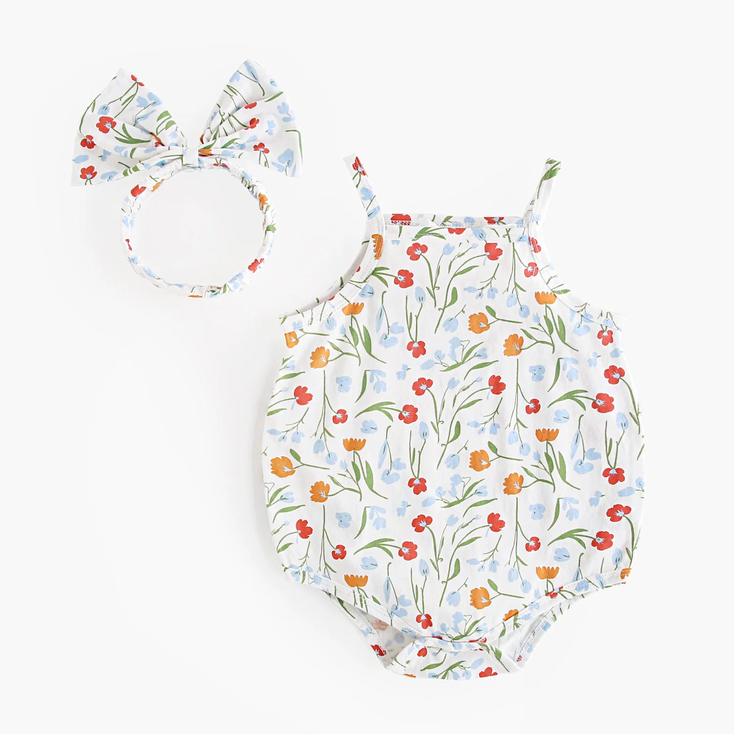 Sanlutoz Cute Summer Floral Baby Girls Onesies Lovely Infants   Holiday Bodysuits Clothing