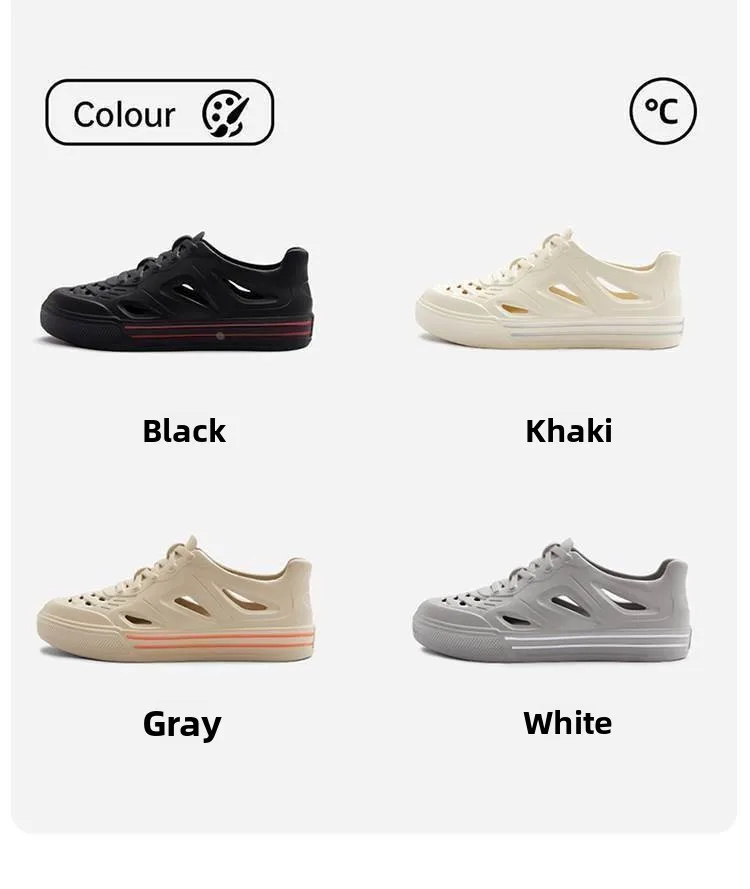 Men's Summer Outdoor Slip-On Shoes Anti-Slip Deodorant Breathable Sandals Driving Sports Beach Slippers Comfortable Casual Clogs
