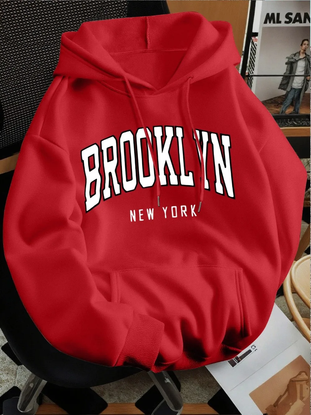 New York Brooklyn Letter Print Style Fashion Men's Women's Hoodie Casual Fashion Casual HipHop Sweatshirt Harajuku Unisex