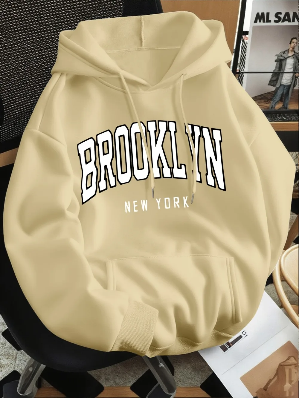 New York Brooklyn Letter Print Style Fashion Men's Women's Hoodie Casual Fashion Casual HipHop Sweatshirt Harajuku Unisex