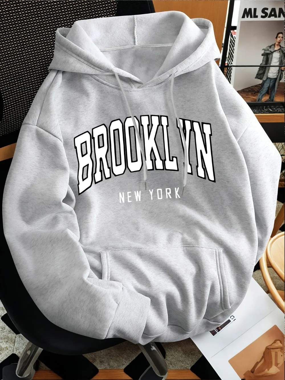 New York Brooklyn Letter Print Style Fashion Men's Women's Hoodie Casual Fashion Casual HipHop Sweatshirt Harajuku Unisex