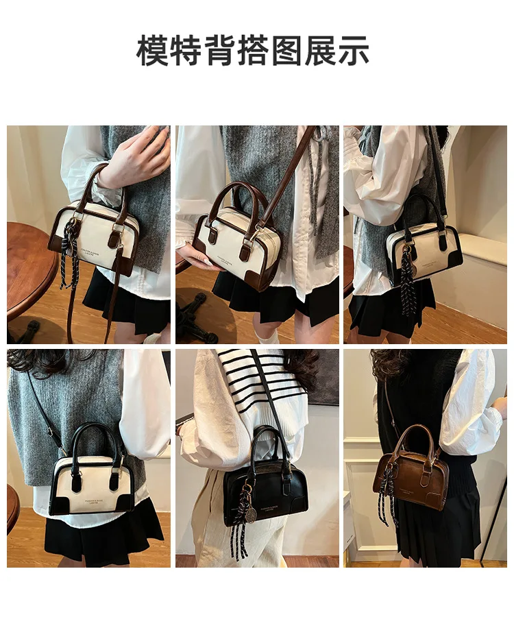 2026 Summer Vintage Small Bag for Women New Fashion Single Shoulder Messenger Bag Women's Handheld Commuter Pillow Bag