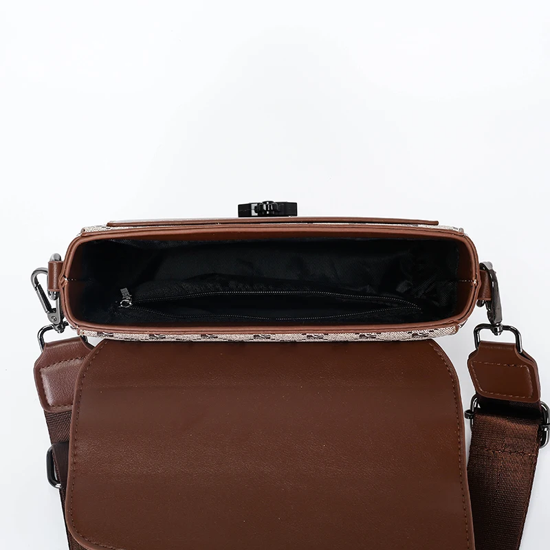 High-End Men's Stylish Crossbody Bag PU Leather Sling Bag Minimalist Business Shoulder Bag Perfect for Daily Commute Travel