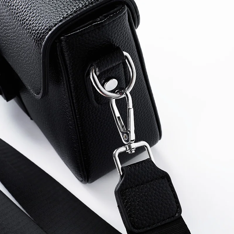 High-End Men's Stylish Crossbody Bag PU Leather Sling Bag Minimalist Business Shoulder Bag Perfect for Daily Commute Travel