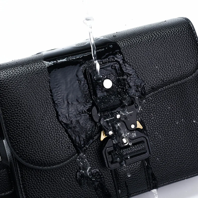 High-End Men's Stylish Crossbody Bag PU Leather Sling Bag Minimalist Business Shoulder Bag Perfect for Daily Commute Travel
