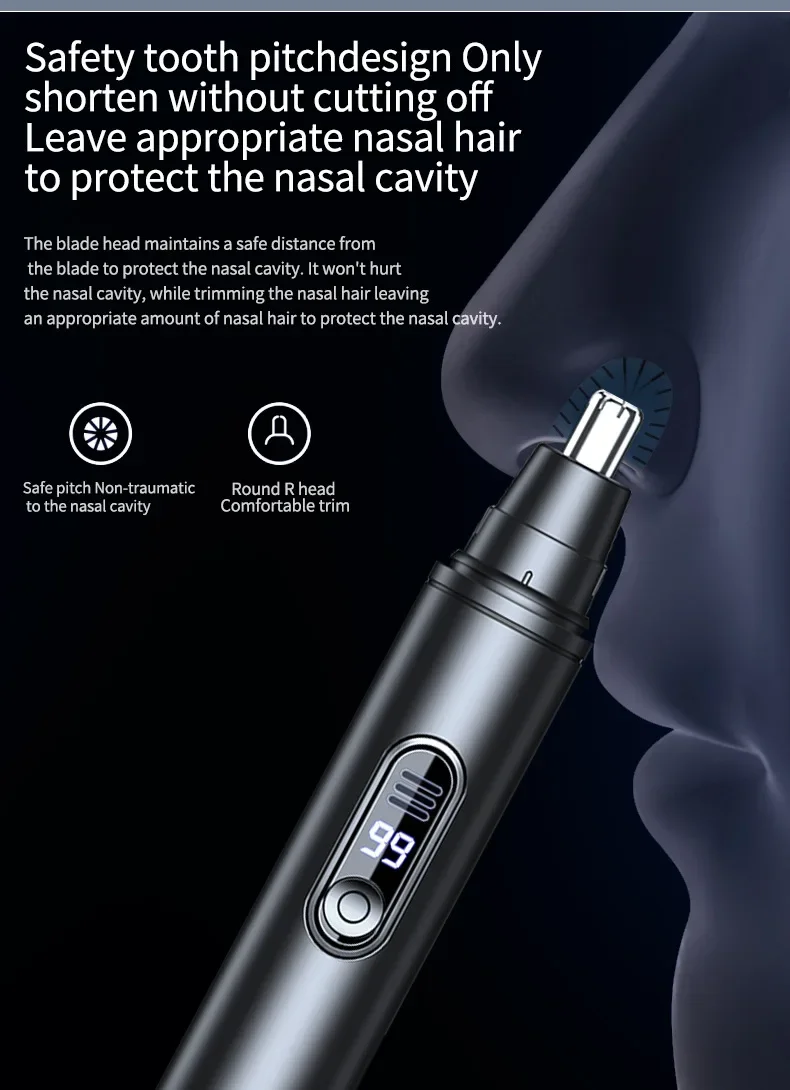 2026New Mini Pocket Nose Hair Trimmer Painless Clipper Nose Ears Hair Eyebrow Waterproof Portable Trimmer For Men Women