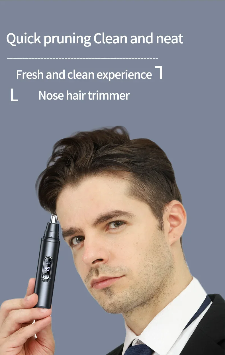 2026New Mini Pocket Nose Hair Trimmer Painless Clipper Nose Ears Hair Eyebrow Waterproof Portable Trimmer For Men Women