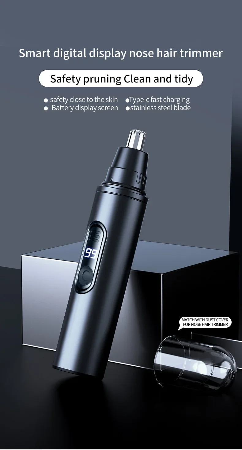 2026New Mini Pocket Nose Hair Trimmer Painless Clipper Nose Ears Hair Eyebrow Waterproof Portable Trimmer For Men Women