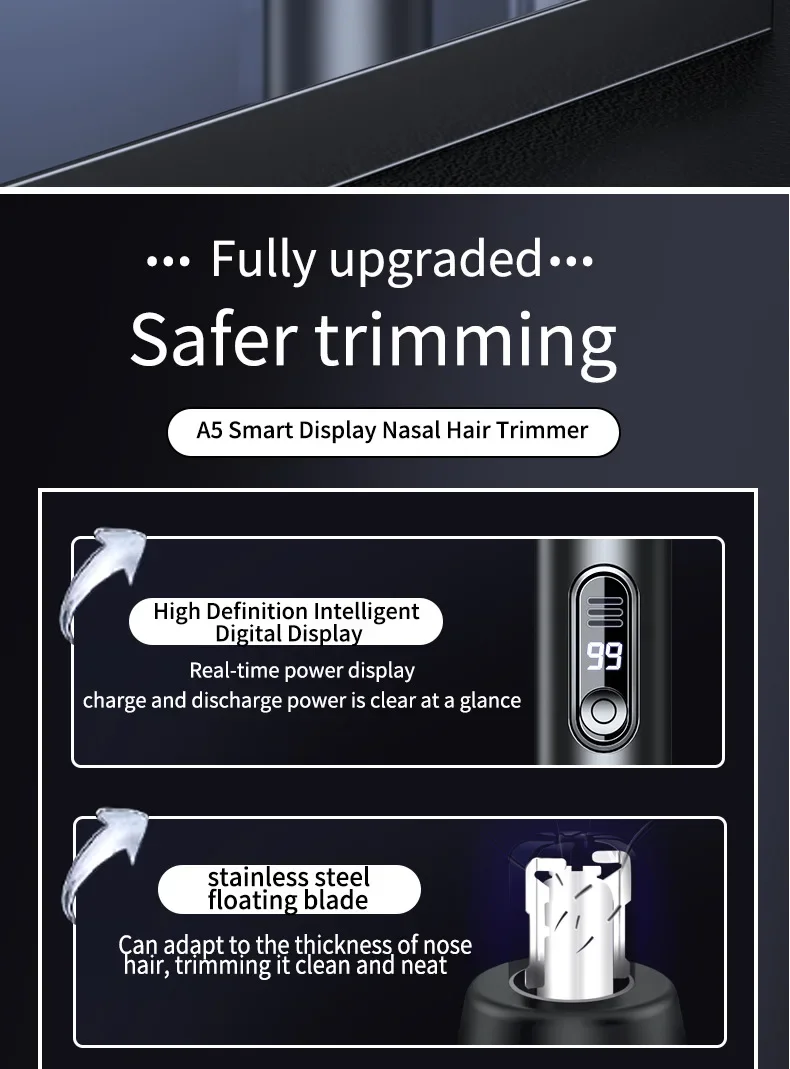 2026New Mini Pocket Nose Hair Trimmer Painless Clipper Nose Ears Hair Eyebrow Waterproof Portable Trimmer For Men Women