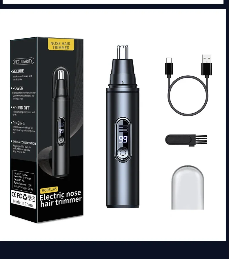 2026New Mini Pocket Nose Hair Trimmer Painless Clipper Nose Ears Hair Eyebrow Waterproof Portable Trimmer For Men Women