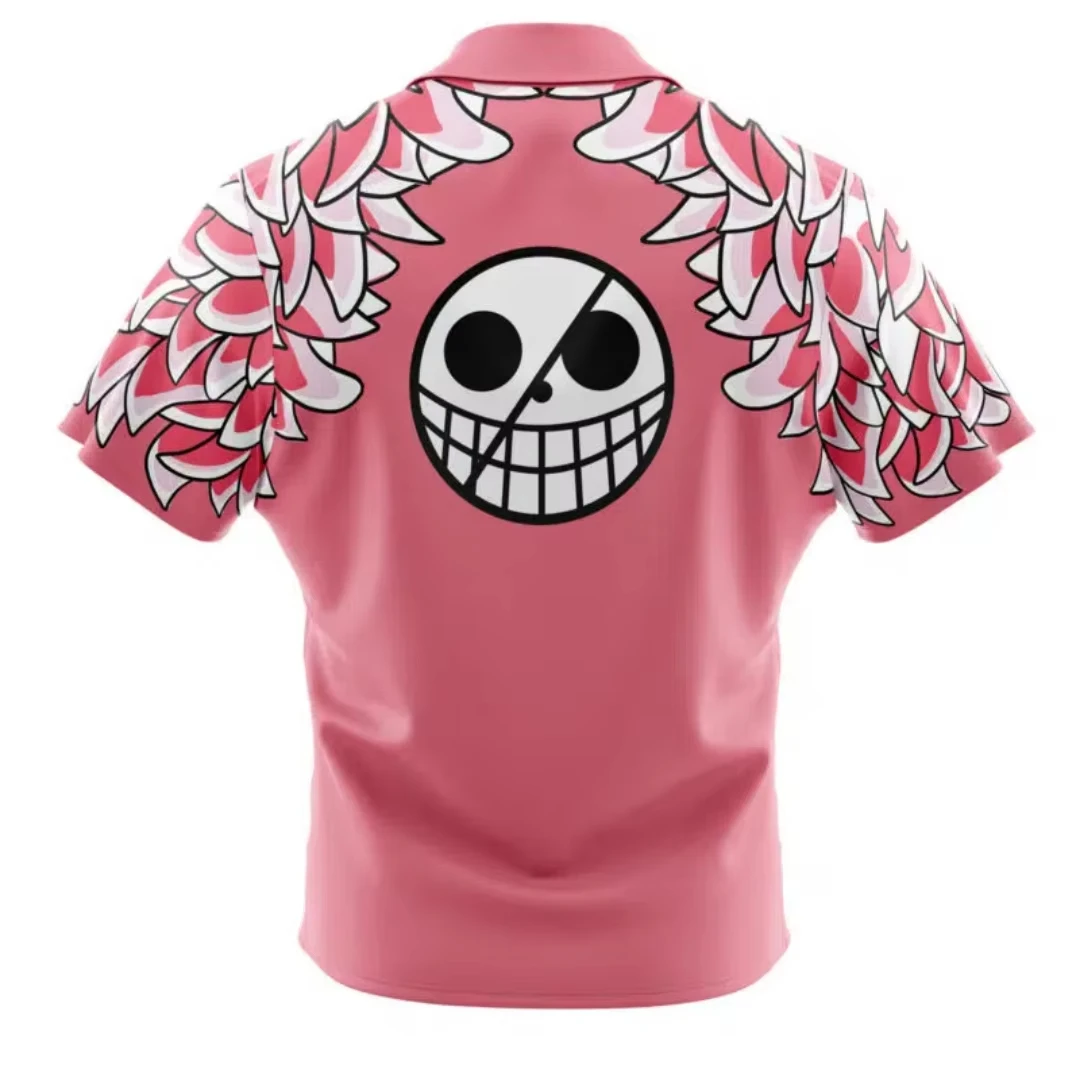 One Piece Button Up Hawaiian Shirt Fashion Trend Breathable Loose Versatile Casual Sports Summer Men Shirt