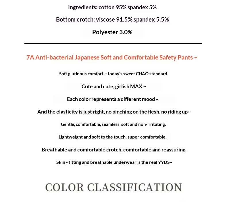 New Pure Cotton Girls' Underwear Safety Pants, Student Children's Girls Anti-Exposure Mid-Rise Base Shorts, Girl Boxer Briefs