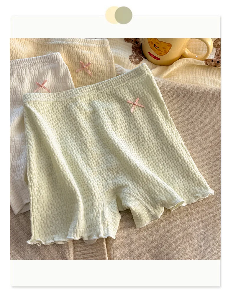 New Pure Cotton Girls' Underwear Safety Pants, Student Children's Girls Anti-Exposure Mid-Rise Base Shorts, Girl Boxer Briefs