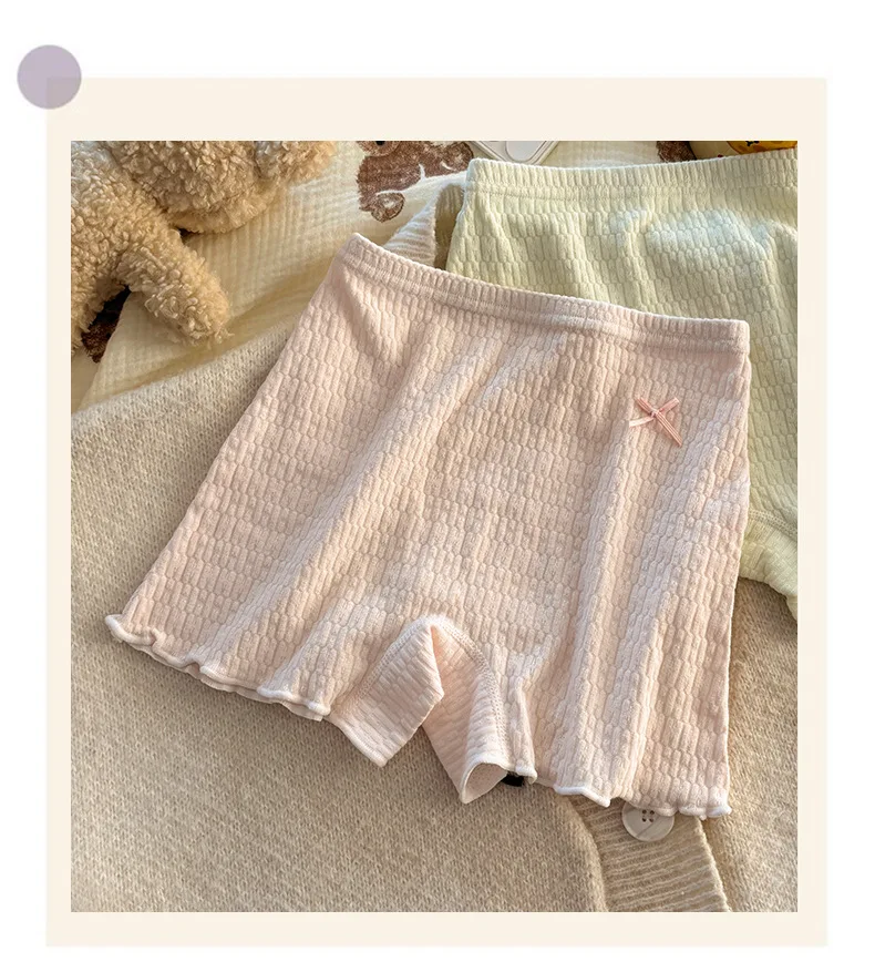 New Pure Cotton Girls' Underwear Safety Pants, Student Children's Girls Anti-Exposure Mid-Rise Base Shorts, Girl Boxer Briefs