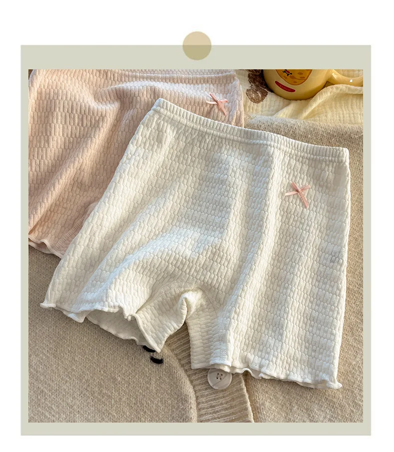 New Pure Cotton Girls' Underwear Safety Pants, Student Children's Girls Anti-Exposure Mid-Rise Base Shorts, Girl Boxer Briefs