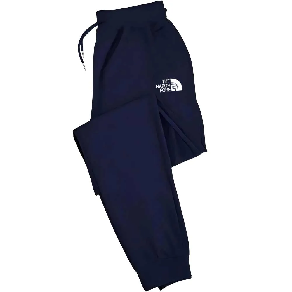 THF NAROH FOHE Printed Men's Casual Jogging Pants, with a Double Design of Drawstring and Rolled-Up Edges, in a Loose Style