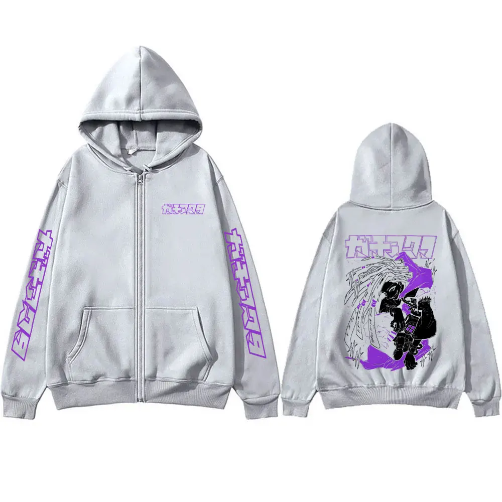 Anime Gachiakuta Riyo Merch Zipper Hoodie Men Women Manga Y2k Oversized Zip Up Jacket Unisex Cosplay Harajuku Zip Up Sweatshirt