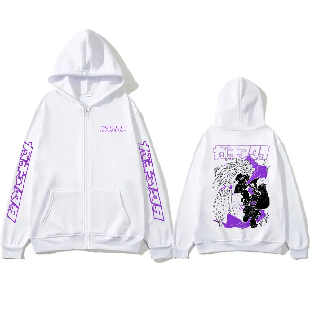 Anime Gachiakuta Riyo Merch Zipper Hoodie Men Women Manga Y2k Oversized Zip Up Jacket Unisex Cosplay Harajuku Zip Up Sweatshirt