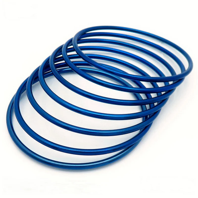 KALEN 7pcs/set Simple Fashion Stainless Steel Bracelet For Women Gold Silver Color Geometry Wire Round Bangle Jewelry Wristband
