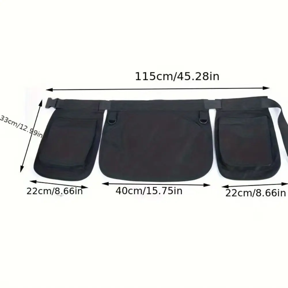 Ethnic Pattern Portable Waist Bag Waterproof Oil-resistant Adjustable Belt Apron Large-capacity Polyester