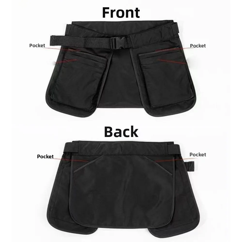 Ethnic Pattern Portable Waist Bag Waterproof Oil-resistant Adjustable Belt Apron Large-capacity Polyester