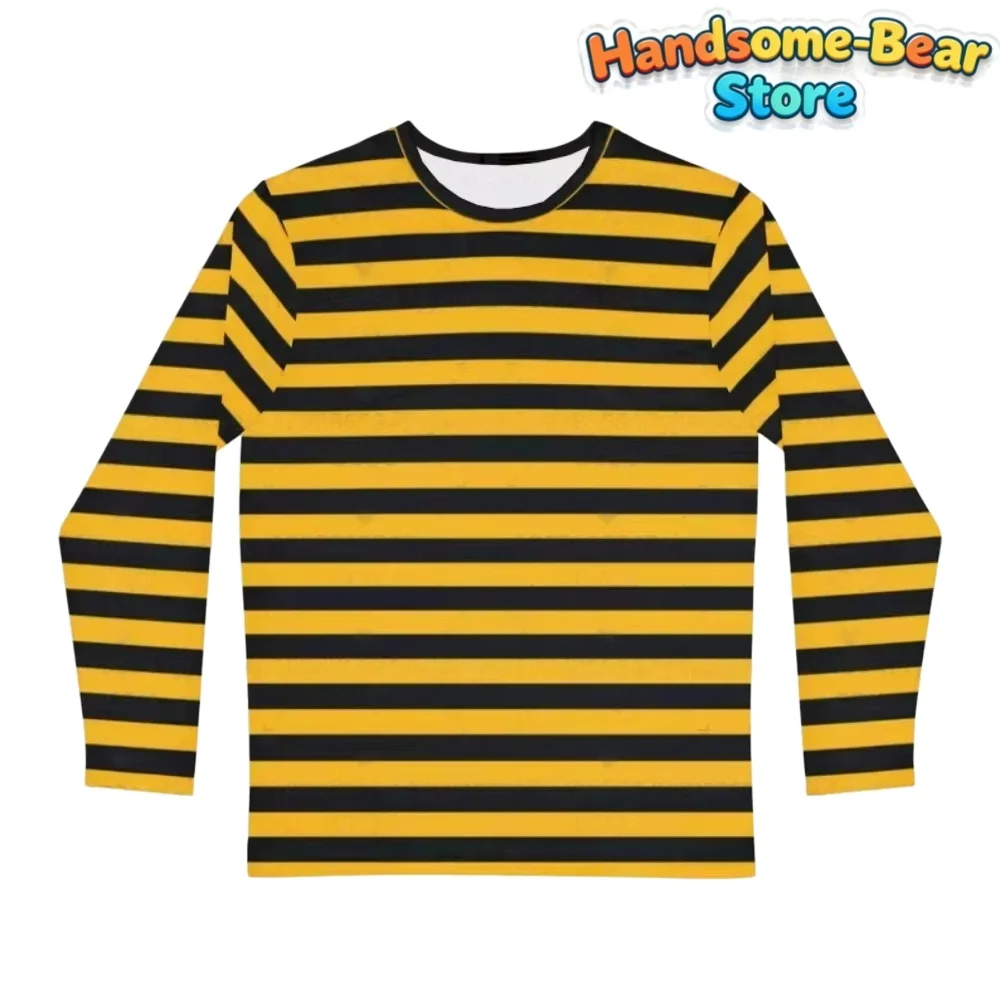 Kids Striped T-Shirt Boys Girls Long Sleeve Tops Children Summer Casual Tee Halloween Daily Wear Comfortable Children's Clothing
