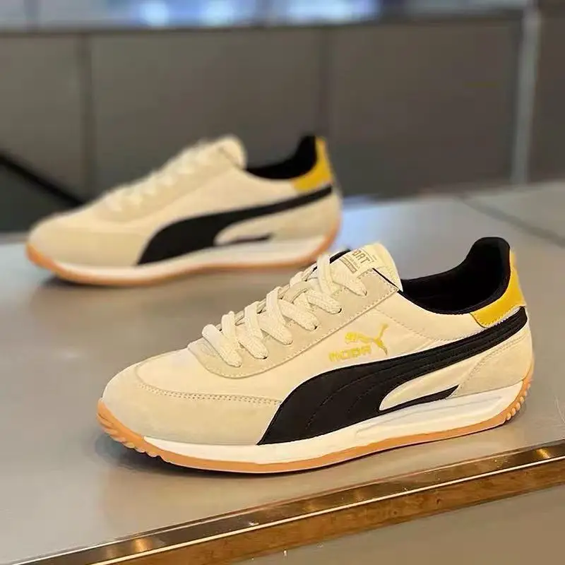 Leather Men Shoes Sneaker Trend Sports Running Breathable Men‘s Sneakers Non-slip Footwear Shoe for Male Walking Autumn