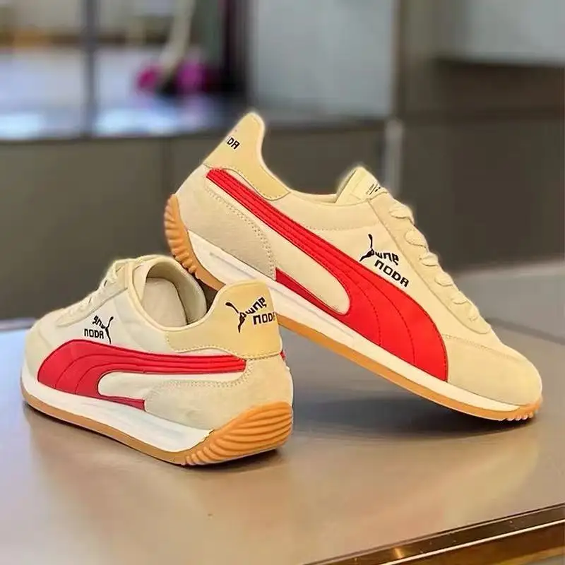 Leather Men Shoes Sneaker Trend Sports Running Breathable Men‘s Sneakers Non-slip Footwear Shoe for Male Walking Autumn