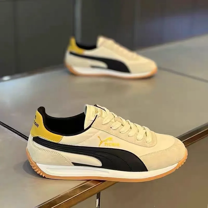 Leather Men Shoes Sneaker Trend Sports Running Breathable Men‘s Sneakers Non-slip Footwear Shoe for Male Walking Autumn