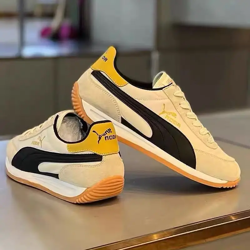 Leather Men Shoes Sneaker Trend Sports Running Breathable Men‘s Sneakers Non-slip Footwear Shoe for Male Walking Autumn