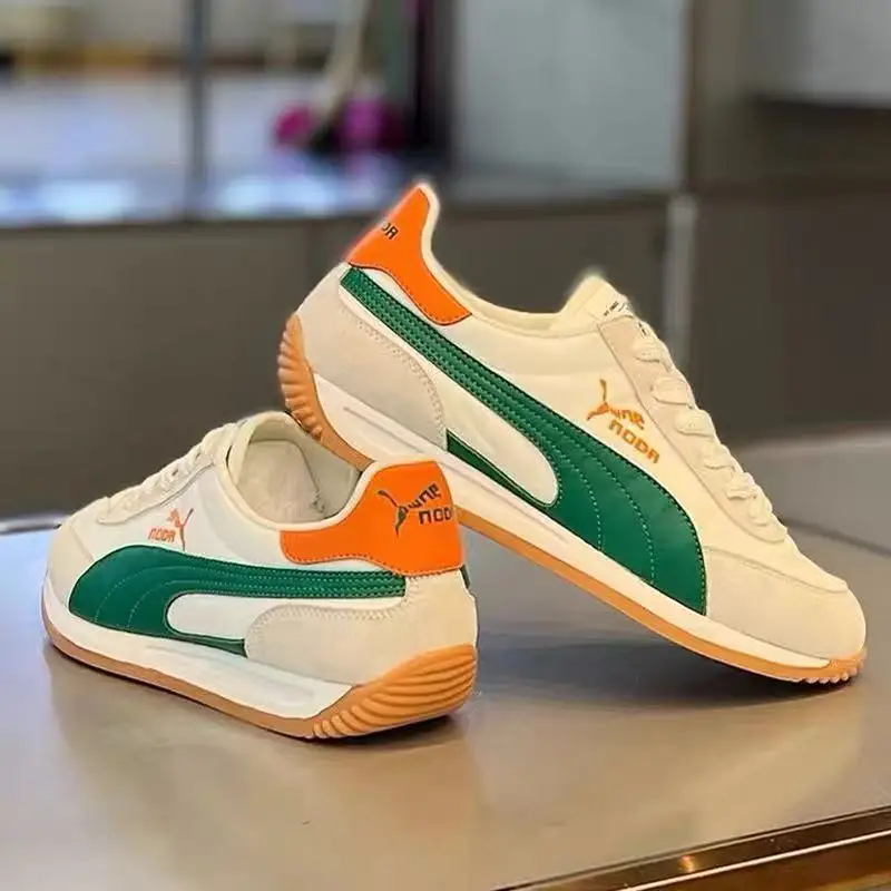 Leather Men Shoes Sneaker Trend Sports Running Breathable Men‘s Sneakers Non-slip Footwear Shoe for Male Walking Autumn