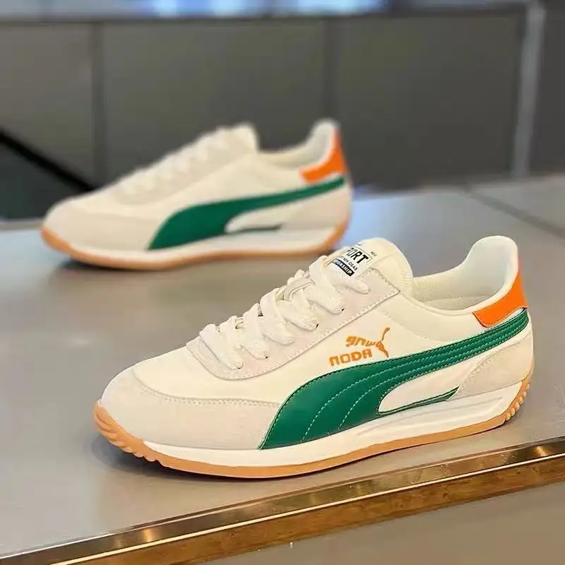 Leather Men Shoes Sneaker Trend Sports Running Breathable Men‘s Sneakers Non-slip Footwear Shoe for Male Walking Autumn