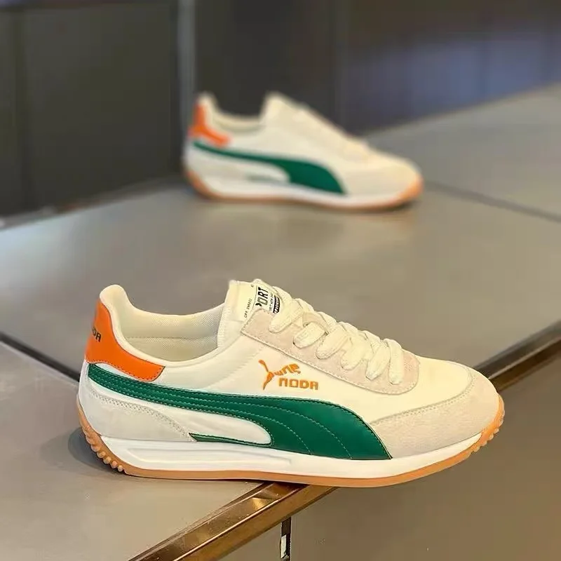 Leather Men Shoes Sneaker Trend Sports Running Breathable Men‘s Sneakers Non-slip Footwear Shoe for Male Walking Autumn