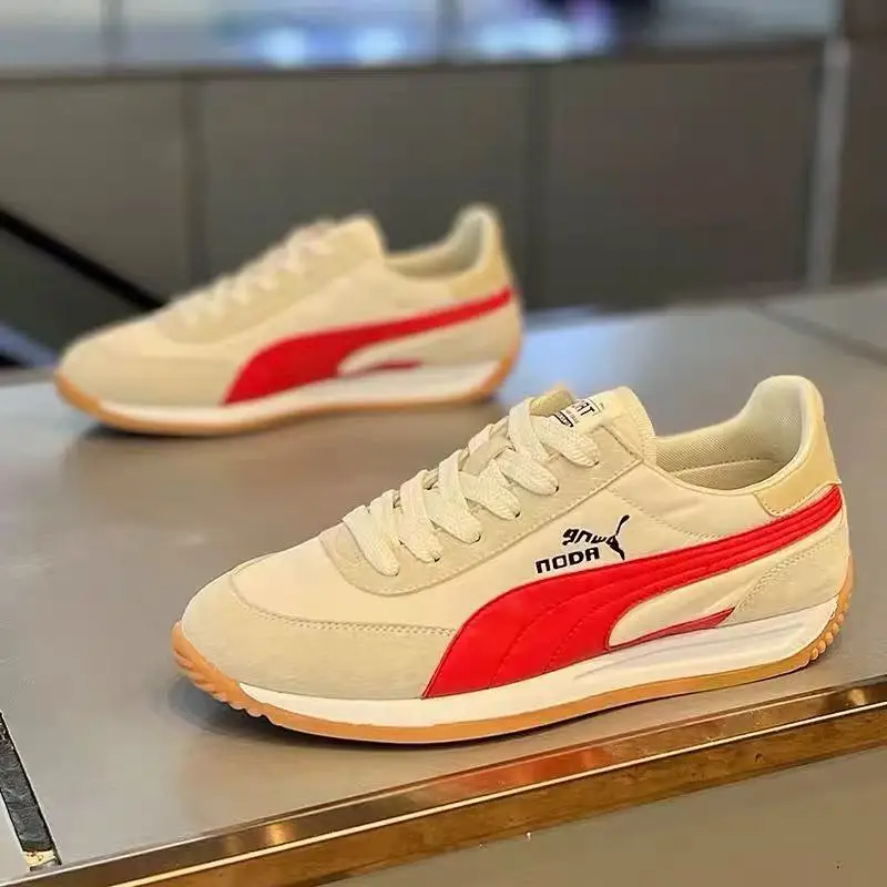 Leather Men Shoes Sneaker Trend Sports Running Breathable Men‘s Sneakers Non-slip Footwear Shoe for Male Walking Autumn