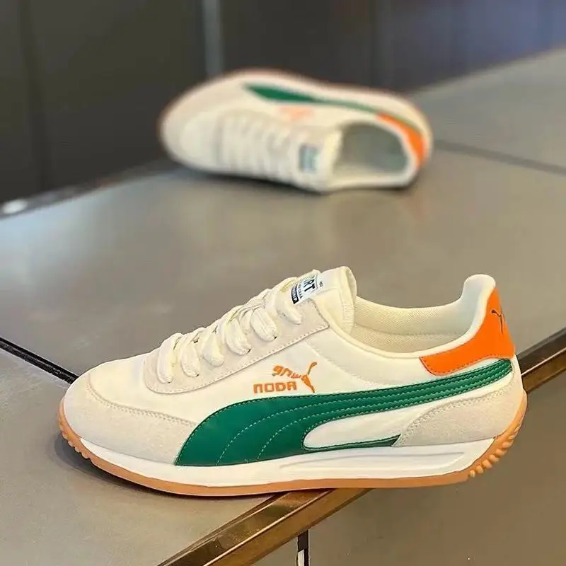 Leather Men Shoes Sneaker Trend Sports Running Breathable Men‘s Sneakers Non-slip Footwear Shoe for Male Walking Autumn