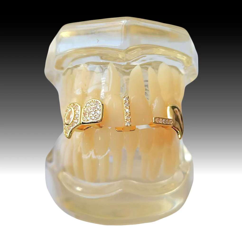 Personalized Fashionable Hip-Hop Three-Piece Tooth Accessories For Men And Women, Suitable For Festivals And Parties.