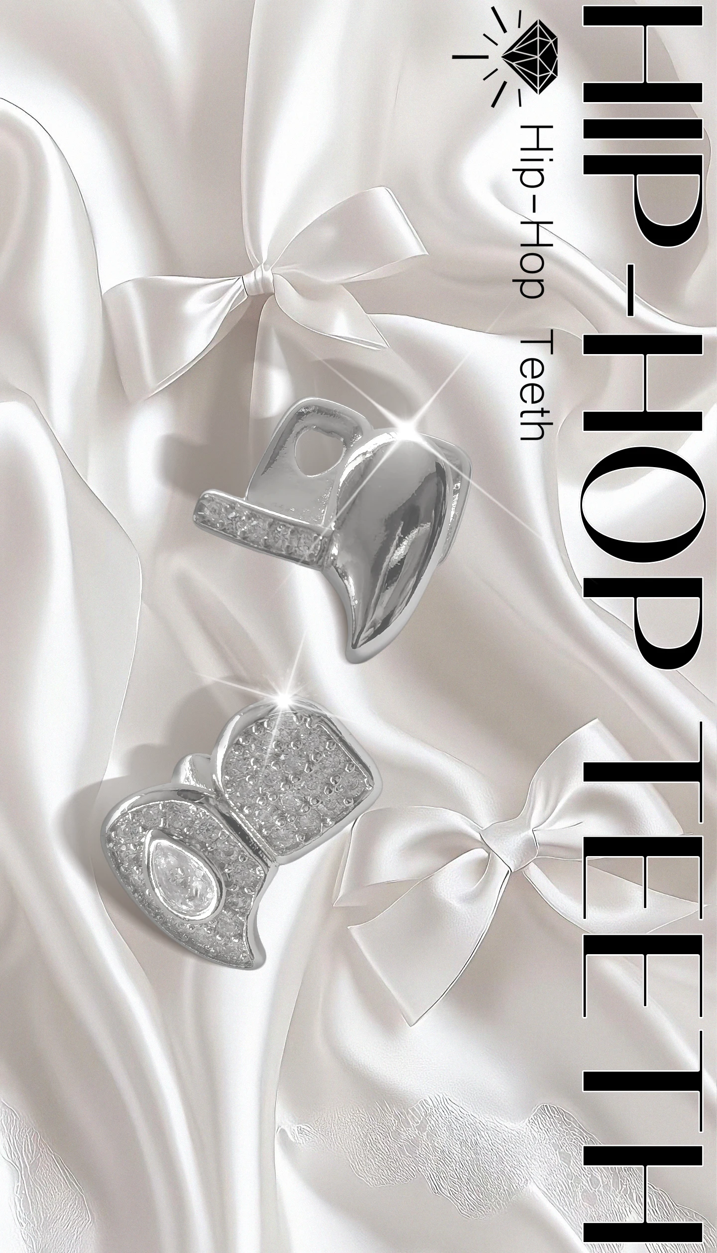 Personalized Fashionable Hip-Hop Three-Piece Tooth Accessories For Men And Women, Suitable For Festivals And Parties.