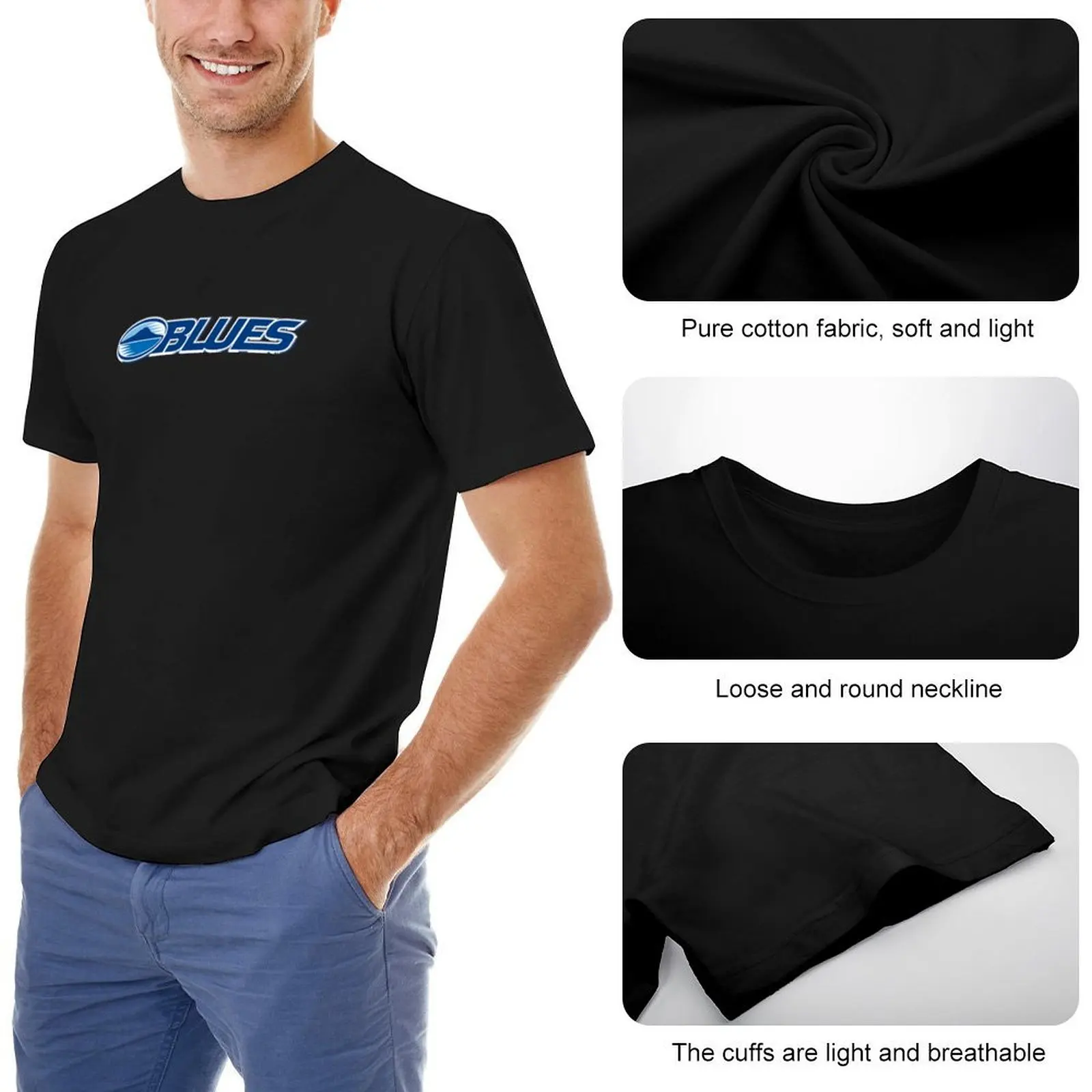 Blues auckland T-Shirt Gym Exercise Short Sleeve T-Shirt