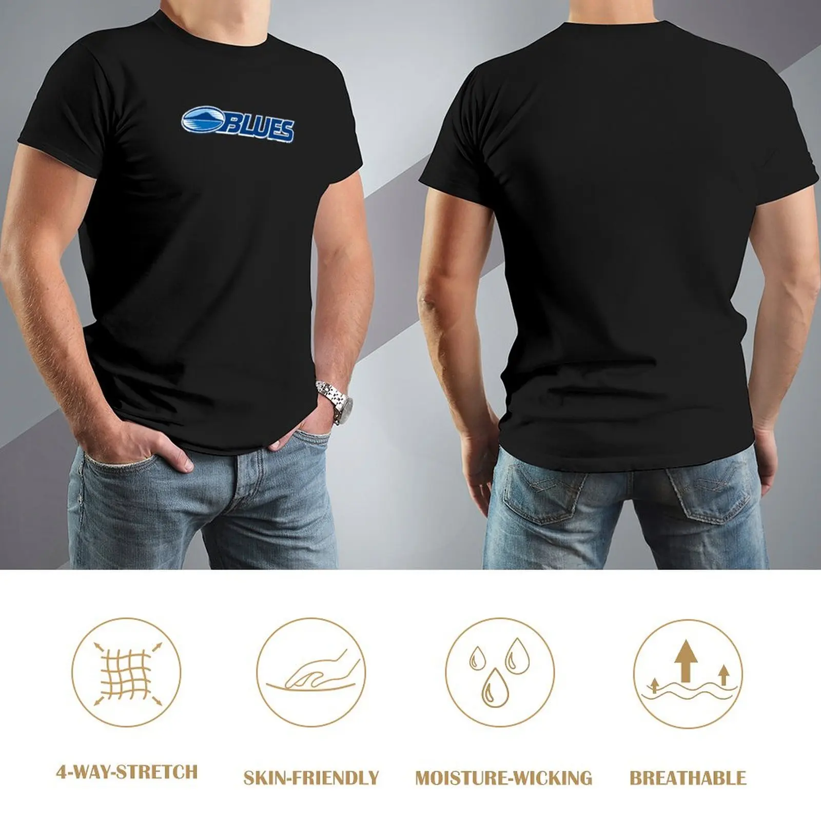 Blues auckland T-Shirt Gym Exercise Short Sleeve T-Shirt