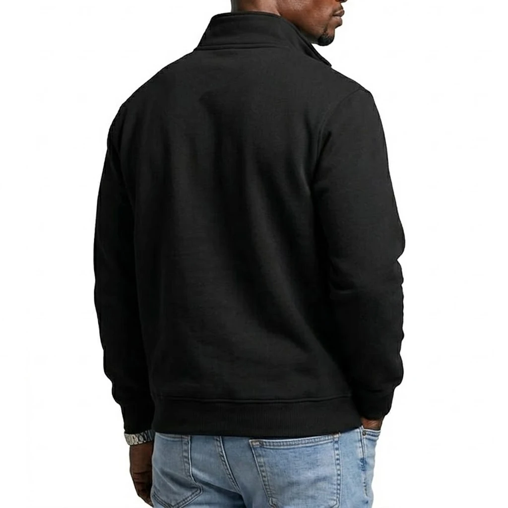 Mens Outdoor Quarter Zip Sweatshirts Casual Half Zip Pullover Hoodies Solid Color Spring  Autumn Tops for Gym and Daily Tops