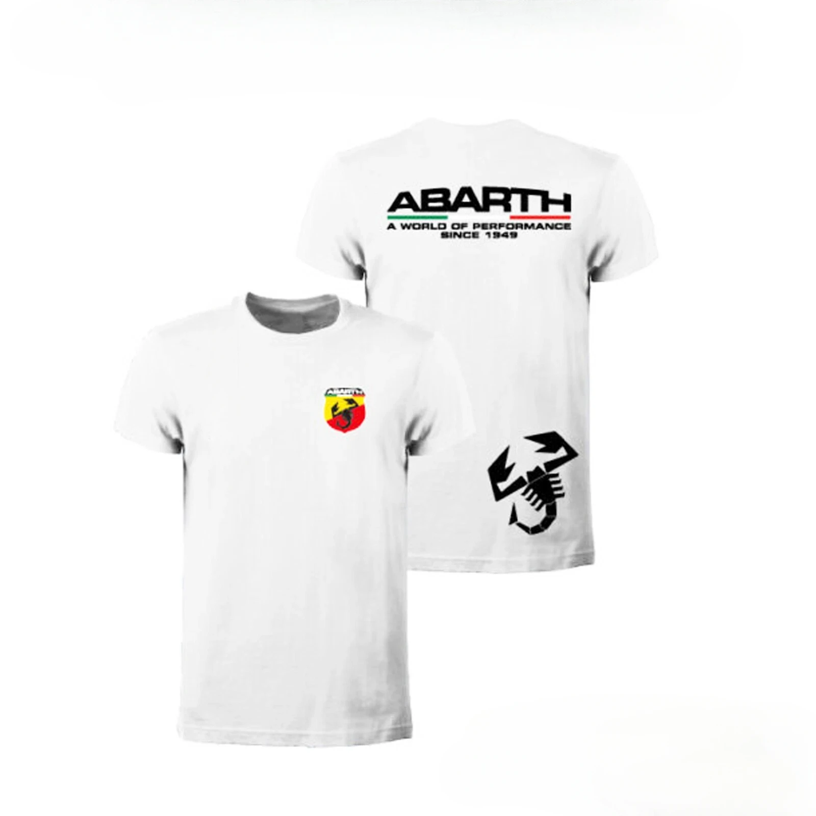Italian Automobile Brand T-shirt Maglietta Logo Scorpione Maniche Corte Cotone Tshirt Leggera Uomo
