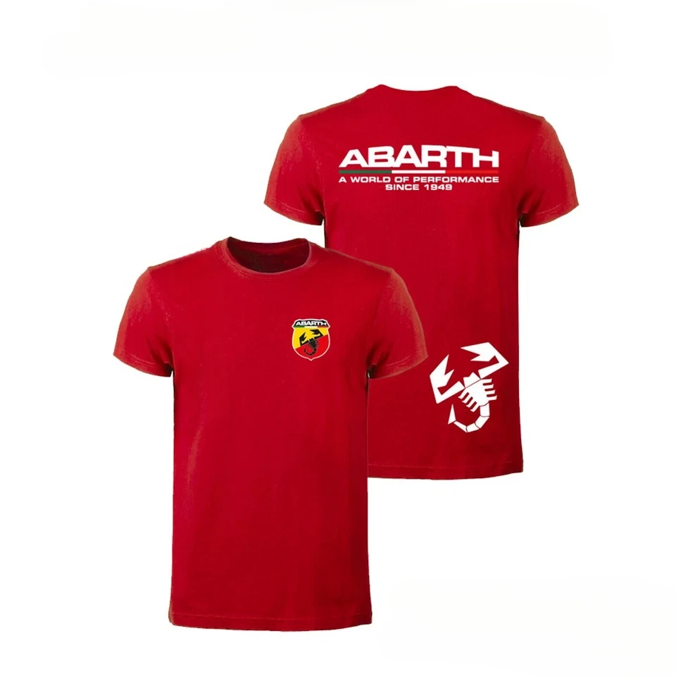 Italian Automobile Brand T-shirt Maglietta Logo Scorpione Maniche Corte Cotone Tshirt Leggera Uomo