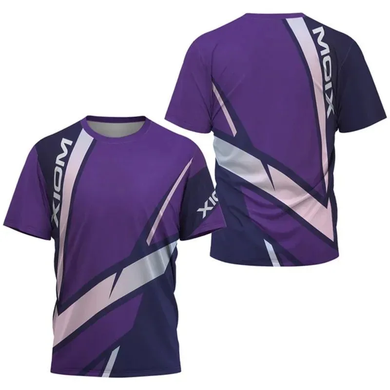 Summer New Model Table Tennis Sport Shirt 3D Fast-Drying T-Shirt for Men and Women Outdoor Sports Training Shirt Streetwear