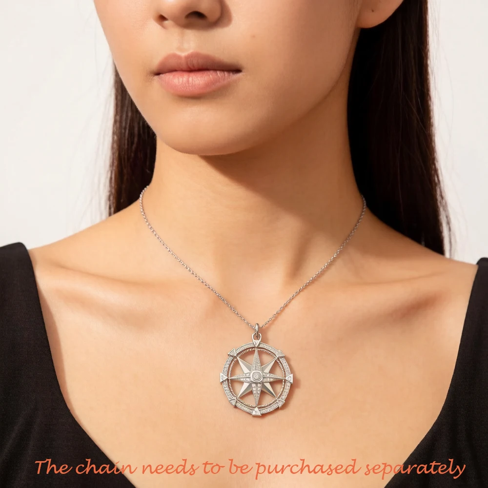 Wheel Star Pendant Fine Glam 925 Sterling Silver Jewelry Europe Accessories Soul Trendy Gift For Woman Men