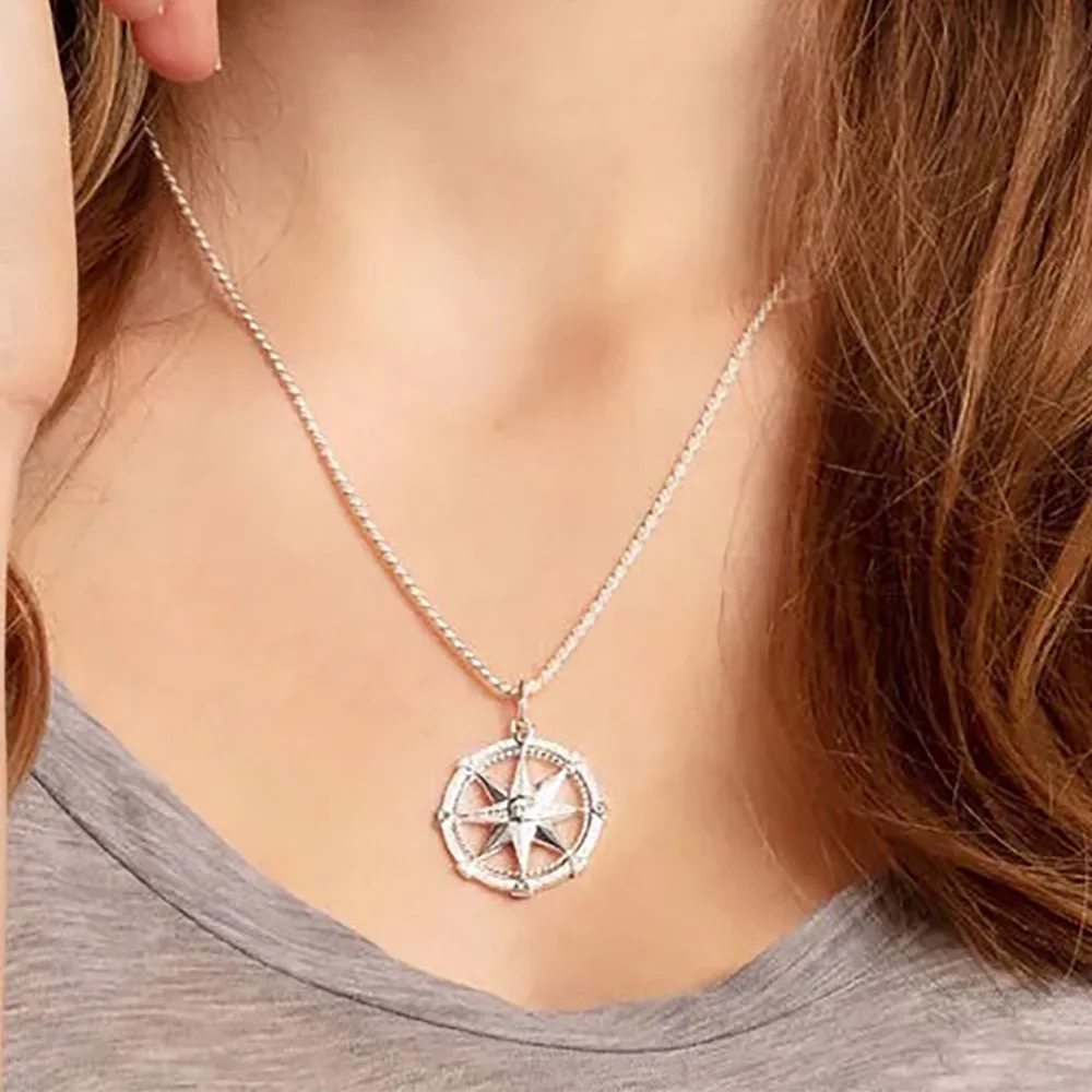 Wheel Star Pendant Fine Glam 925 Sterling Silver Jewelry Europe Accessories Soul Trendy Gift For Woman Men
