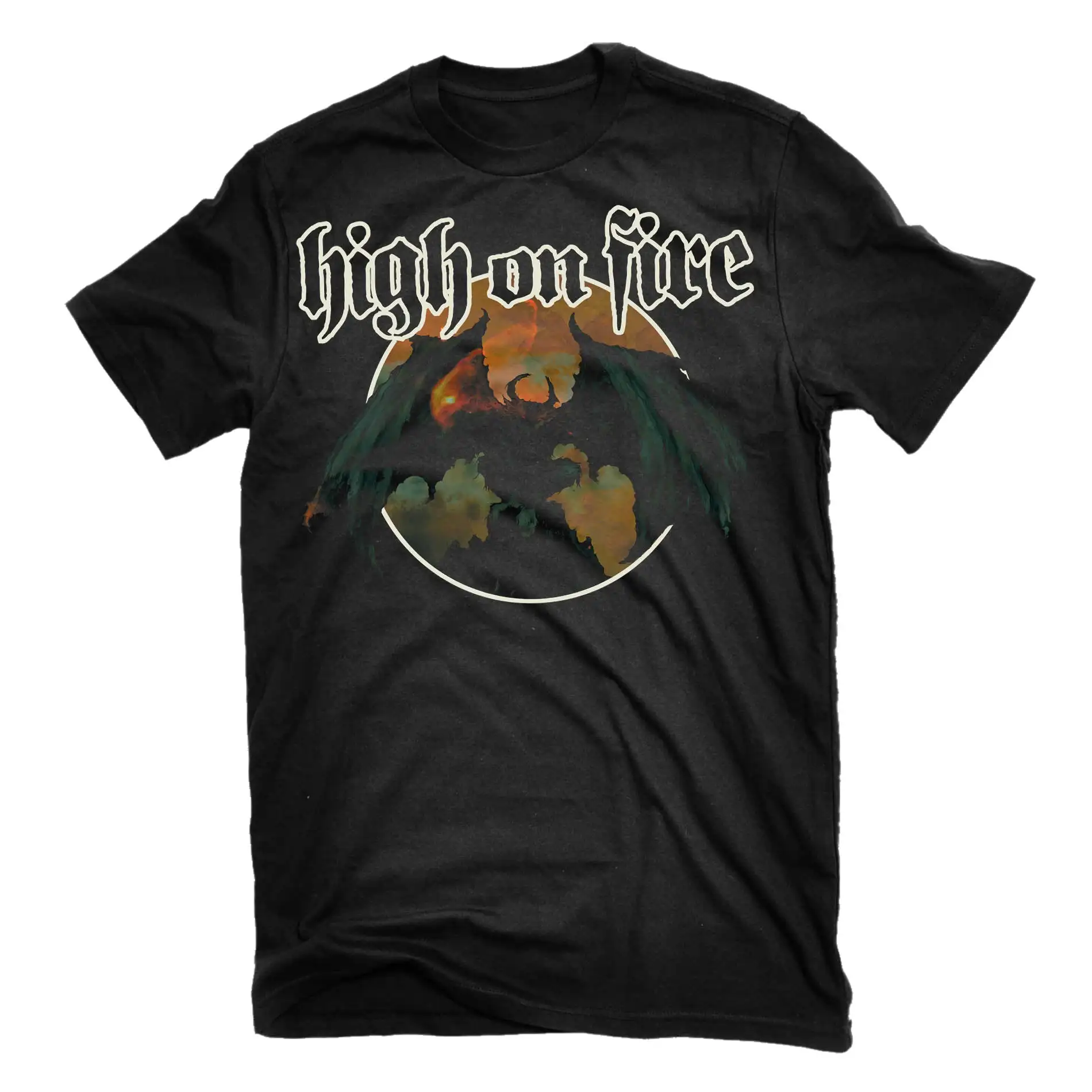 2026 High on Fire  Blessed Black Wings Band Graphic Tee Cotton Round Neck Casual Unisex T-shirt Summer Top